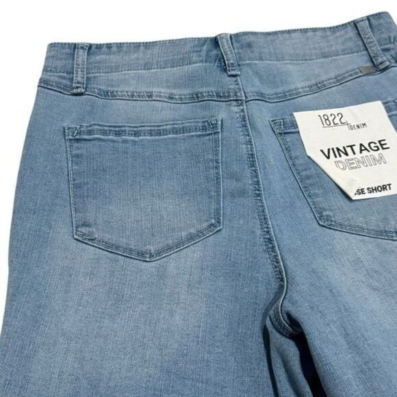 NEW 1822 Denim High Rise Short Exposed Pocket Buttons Coastal Comfort 6/28 - Picture 5 of 11